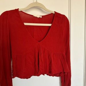 Love sleeve v neck blouse